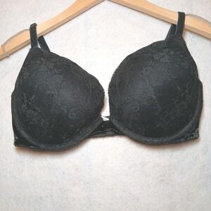 Victoria's Secret Dream Angel Push Up Lace Bra Fairy Whimsigoth 34DD Black